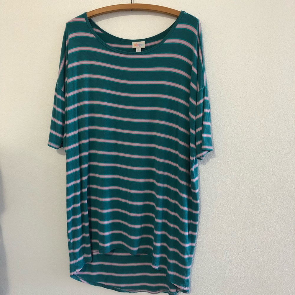 Lularoe Irma Striped Blouse Women’s Large